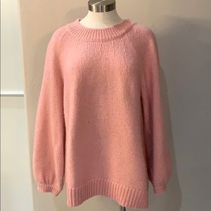 Lou & Grey pink sweater with back bow